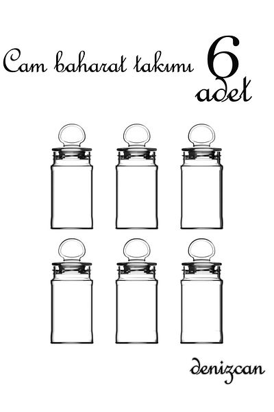 Serin Bardak Denizcan Model 6 Pieces Glass Spice Set
