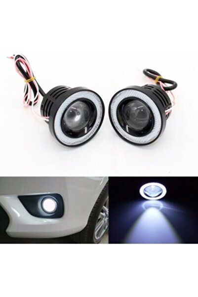 pist10 Buz Mavi Angelli Mercekli Power Ledli 76mm Sis Far