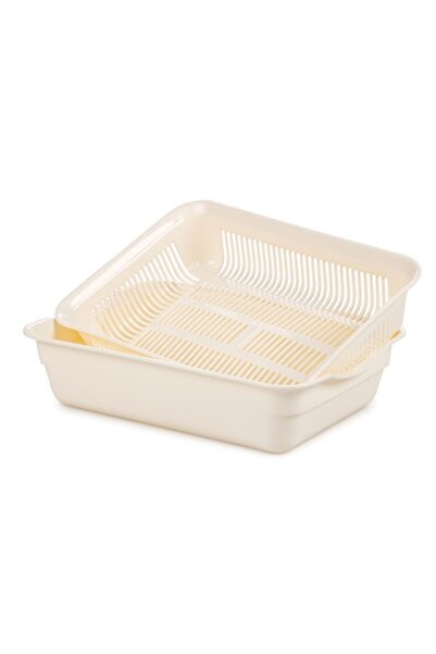 Bora Plastik Dikdörtgen Süzgeç Sebze Meyve Süzgeci No:1 - Bo742