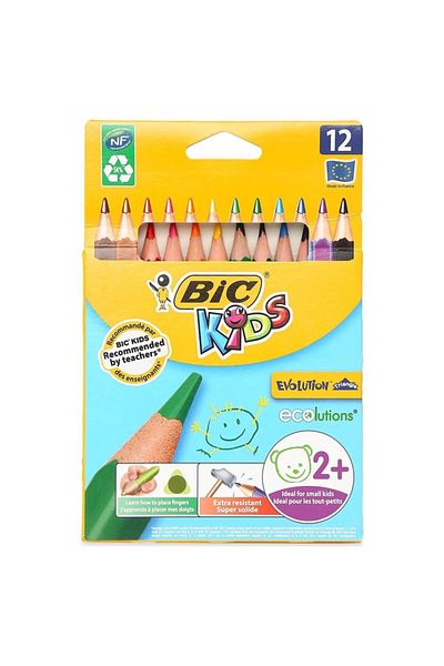 Bic Bıc Evolution Triangle Jumbo - Box of 12 Dry Crayons