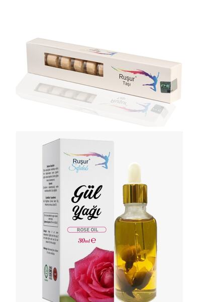 Ruşur Sefidab 1 Kutu Ruşur Taşı Ve 1 Adet Gül Yağı 30 ml Orijinal Ürün