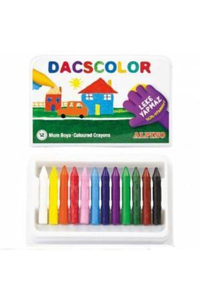 Alpıno Alpino Dacscolor 12 Pieces Crayon 12 Colors Erasable Crayon