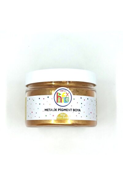 HOBİFLEX Epoksi Reçine Metalik Sedefli Pigment Toz Boya Altın Sarısı Renk 50 Gr