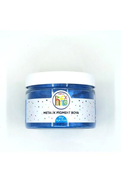 HOBİFLEX Epoksi Reçine Metalik Sedefli Pigment Toz Boya Açık Mavi Renk 50 Gr