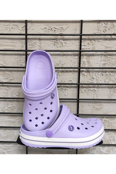 Akınal Bella Unisex Lilac White Plum Sabo Slippers Hospital Narrow Fit Nurse Doctor Slippers
