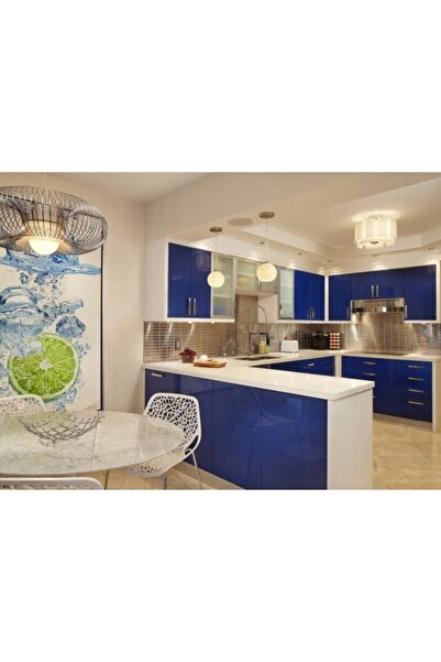 Baskı Madeni Parlak Gece Mavi (61 CM X 1 METRE) Kendinden Yapışkanlı Kaplama ...