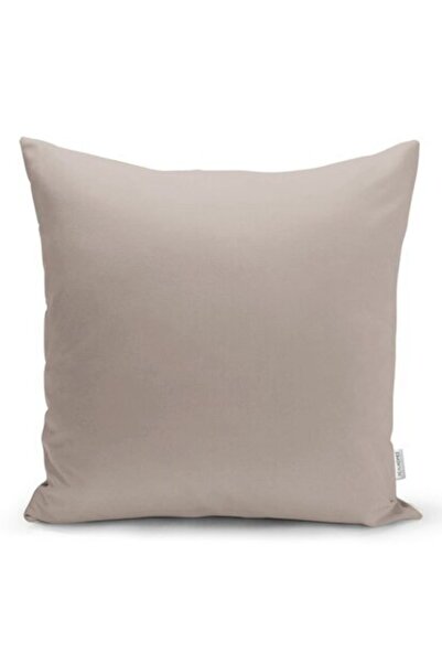 Realhomes Dijital Baskılı Düz Vizon Renkli Yastık Kırlent Kılıfı