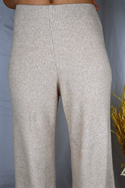 AS Anita Store Wide Leg Fitilli Triko Pantolon