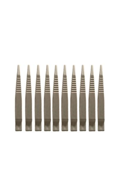 Hdg Flat Tip Plastic Tweezers 10 Pieces White - Bead Stringing Tweezers