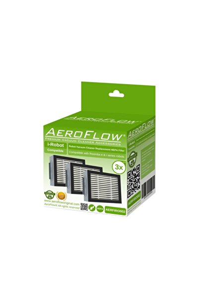 AeroFlow I-robot Roomba - Filtru E, pachet de 3, compatibil