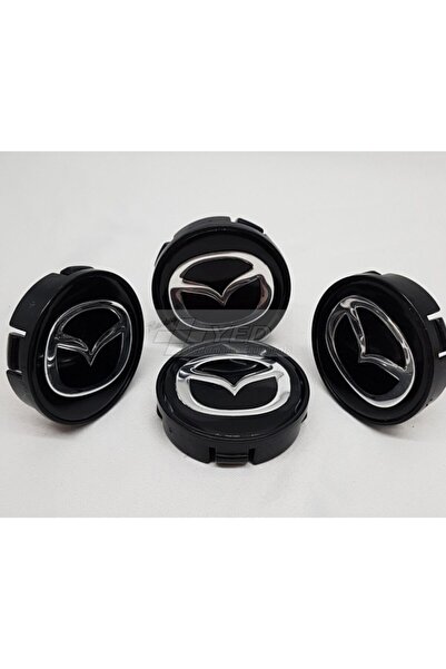 YED Jant Göbeği Mazda 65/62 (62mm Yuva) 4'lü Set Siyah