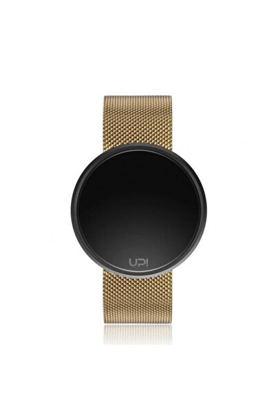 Up! Watch Unisex Altın Siyah Round Steel Two Tone Saat