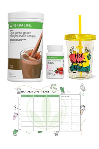 Herbalife Shake Çikolata + Çay Ahududu + Chiller Ve Diyet Planı Hediye