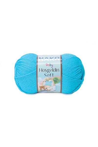 NAKO Welcome Soft Natural (φυσικό) Bamboo Baby Knitting Yarn 5014 Turquoise