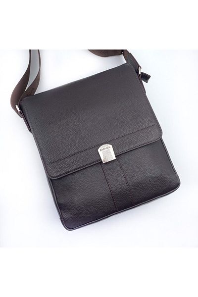 Eminsa Brown Magnetic Men's Leather Shoulder Bag