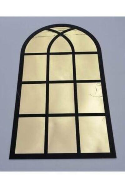 Genel Markalar Pencere Model Dekoratif Pleksi Ayna Gold 50*90 Ölçüleri