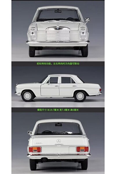 MERCEDES Benz 220 1-24 Die Cast Metal Model Araba Orjinal Lisanslı Beyaz