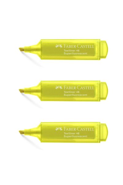 Faber Castell Faber-castell Highlighter Transparent Body Yellow (3 Pieces)