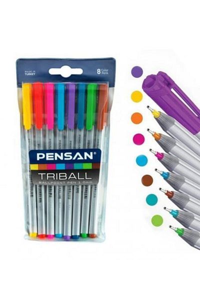 Ceren Kırtasiye Pix Pensan 1003 Triball 8 culori
