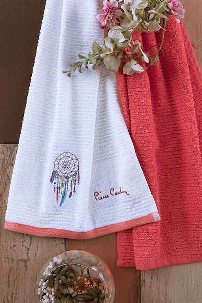 Pierre Cardin Coral Kitchen Towel Set of 2