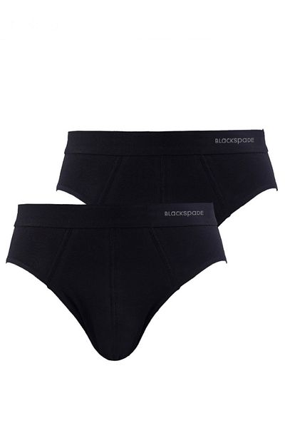 Blackspade Συσκευασία 2 100% βαμβακερές μαύρες ανδρικές σλιπ
