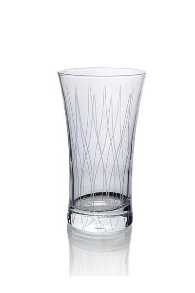KCD Panora Cut Hand Decor Gilded 6 Pieces Patterned Water and Soft Drink Glass Set