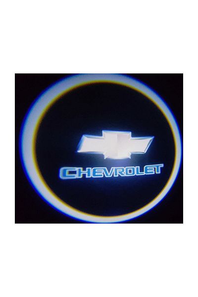 FEMEX Battery Powered Adhesive under Door Led Logo for Chevrolet Vehicles