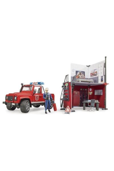 Bruder Itfaiye Istasyonu & Land Rover Itfaiye Aracı Br62701
