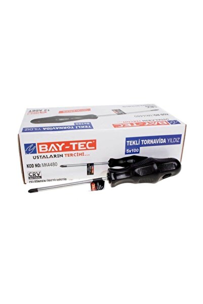 Baytas Bay-tec Tek Tornavida 5x100 Mm Yıldız Mk-4480