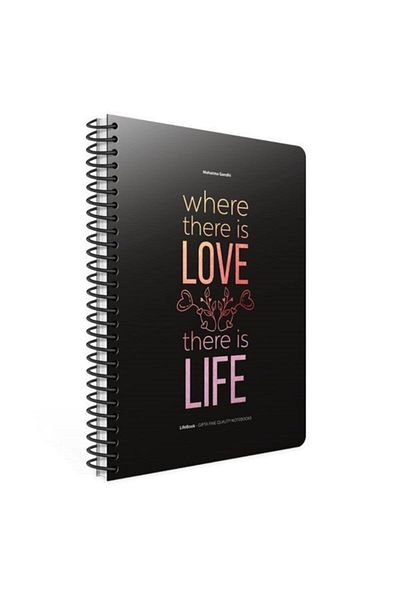 Gıpta Life Book 19x26 100 coli Caiet cu spirală - Copertă din carton carotat 3647