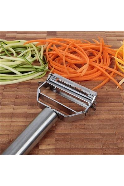 epazzar Gray Stainless Steel Decorative Shaped Julienne Fruit Vegetable Peeler