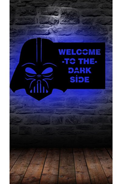 woodenart Ledli Darth Vader Ahşap Tablo