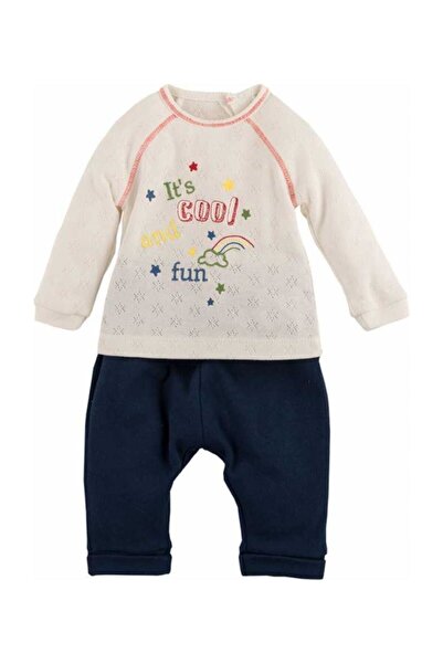 Ay Baby Girl's Navy Blue White 2 Piece Set 08944