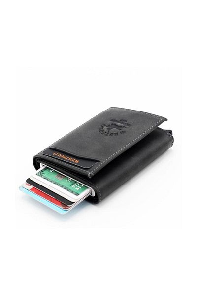 WEST POLO CÜZDAN Black Men's Wallet Card Holder