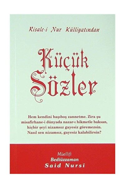 Envar Neşriyat Küçük Sözler Orta Boy (Kod:421)