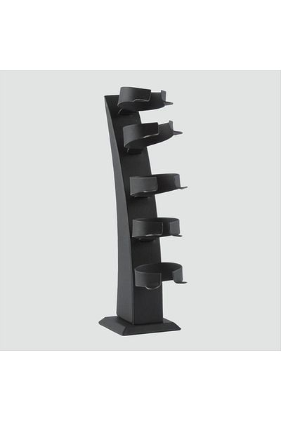Bijuteri Net Black Genuine Leather Handcuffs Bracelet Stand