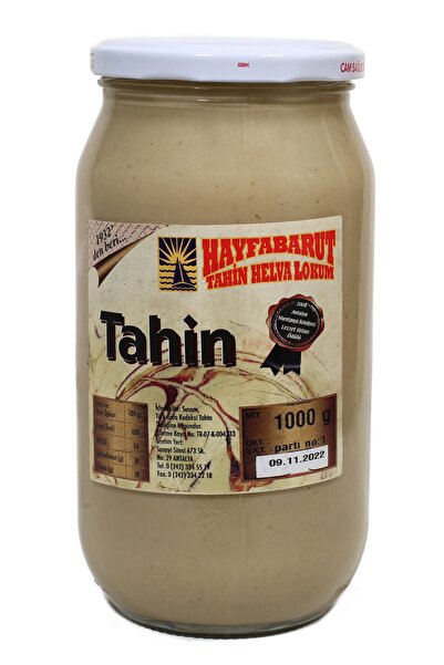Hayfabarut Organik Taş Değirmen Tahin %100 Yerli Susam 1000gr