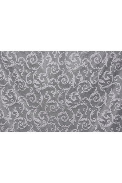 AKÇA TEKSTİL Sultan 2 Gray Color Single Wing Ready Planted Pleated Background Curtain 75*260 Cm