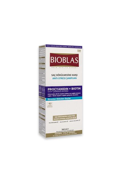 Bioblas Prociyanidin Antistress Shampoo - Anti-Spill, 360 ml