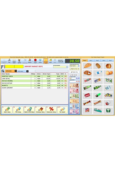 DemirSoft Barkodlu Market Satış Programı (standart Orta Paket)