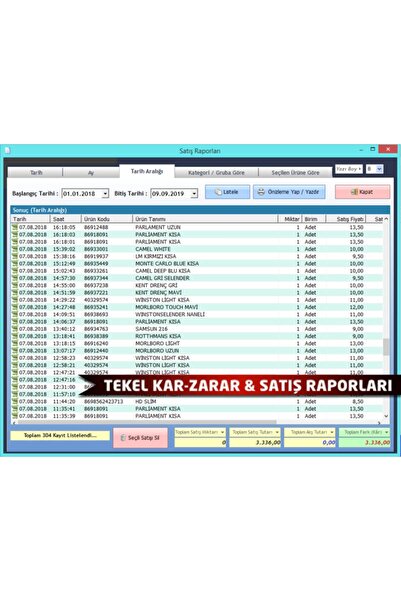 DemirSoft Barkodlu Market Satış Programı (standart Orta Paket)