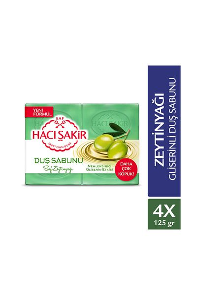 Hacı Şakir Glycerin Olive Oil Shower Soap 4X125 g