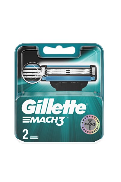 Gillette ماكينة حلاقة ماخ 3 قطعة احتياطية 2 قطعة