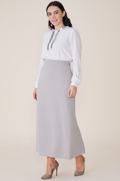 SORALLİNE Women's Skirt Large Size 754 Beige