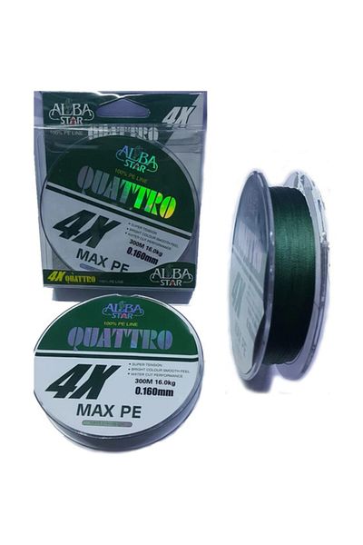 Albastar Quattro Pe Line 4X Ip Fishing Line 300Mt 010.mm