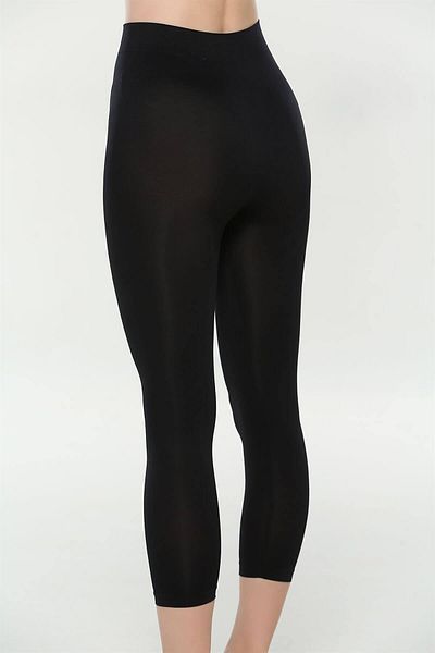 Elite Life Women's Black Large Size Maxi Plain Seamless Leggings