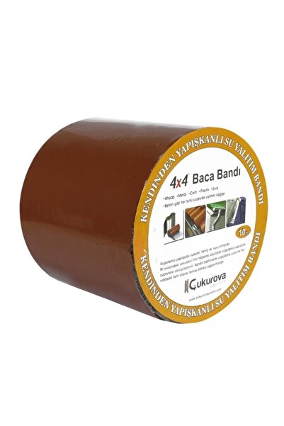 çukurova yalıtım Kırmızı Baca Bandı 1,5 mm 10cm 10 m 4x4