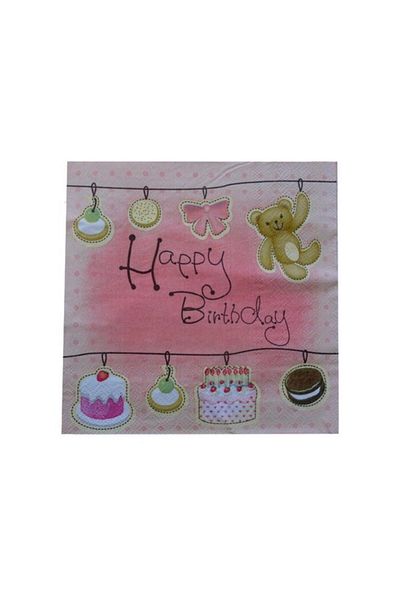 papercraft Happy Birthday Paper Napkin 14 Pieces