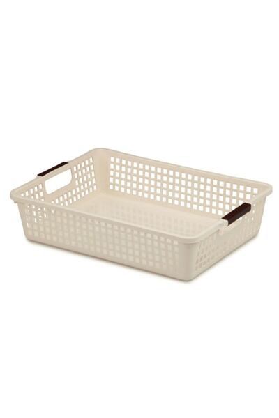 Bora Plastik Beyaz Kulplu Meyve Sepeti No:2 Bo049