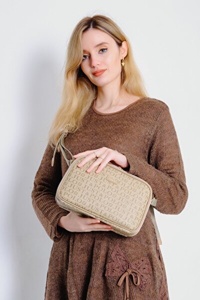 Just Polo Women's Mink Print Patterned Cross Shoulder Bag Jpm2053